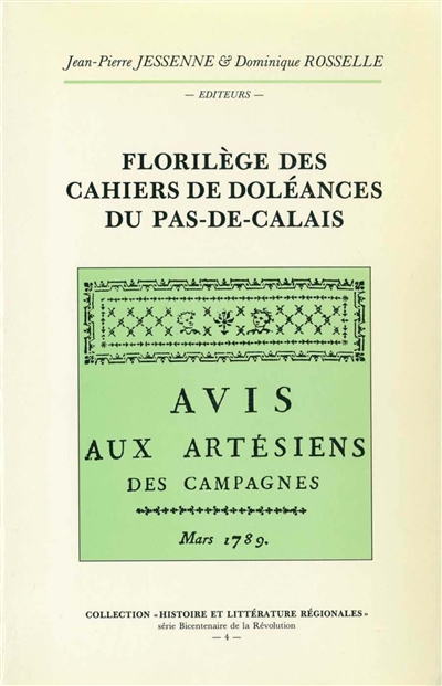 Florilège des cahiers de doléances du Pas-de-Calais