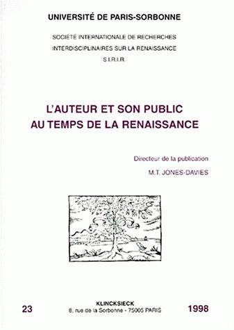 L'auteur et son public au temps de la Renaissance