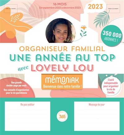 Organisateur familial 2023 : une année au top avec l'influenceuse Lovely  Lou : 16 mois, septembre 2022 à décembre 2023 - Lovely Lou - Librairie  Mollat Bordeaux