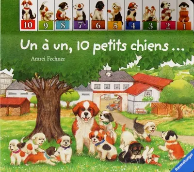 Un à un, 10 petits chiens