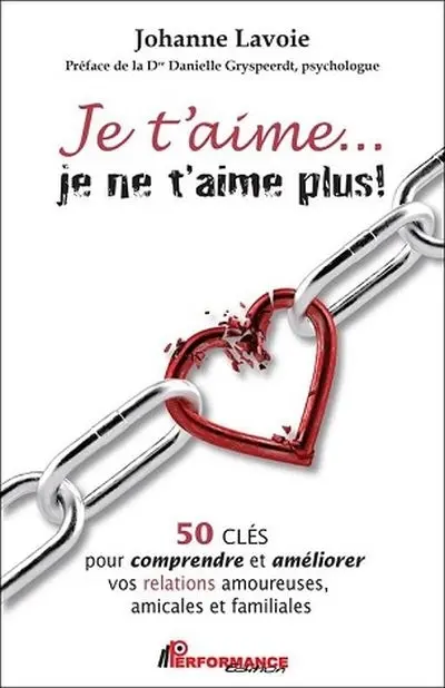 Je t'aime... je ne t'aime plus ! : 50 clés pour comprendre et améliorer vos relations amoureuses, amicales et familiales