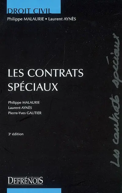 Les contrats spéciaux
