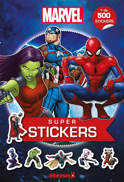 Marvel : super stickers : Gamorra, Captain America, Spider-Man