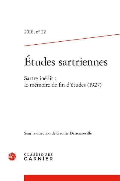 Etudes sartriennes, n° 22....