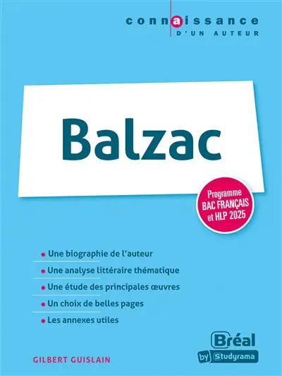 Balzac : programme bac français et HLP 2025