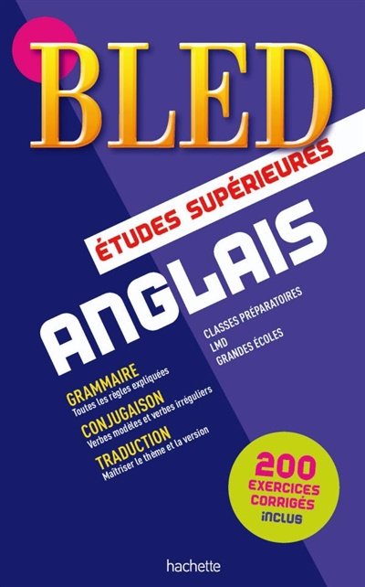 Bled anglais : études supérieures