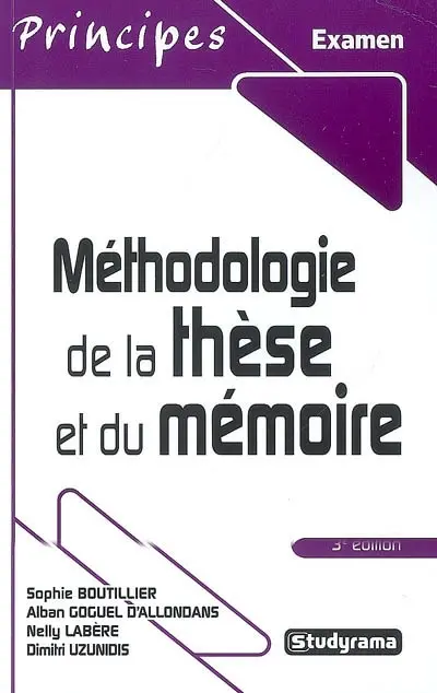 Méthodologie de la thèse et du mémoire