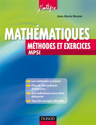 Les méthodes et exercices de mathématiques MPSI