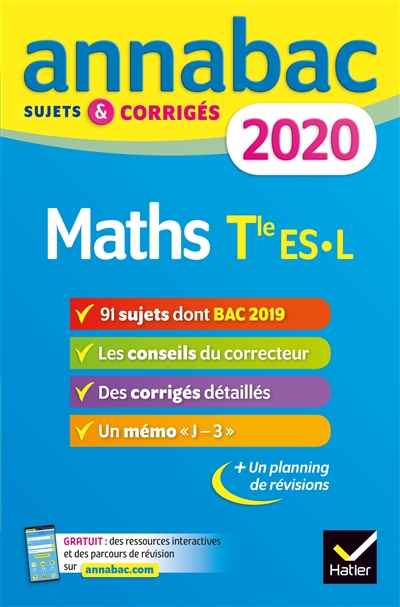 Maths terminale ES, L : bac 2020