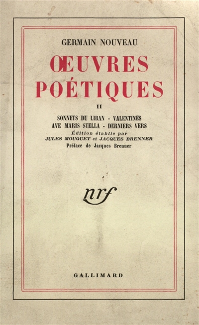 Oeuvres poétiques. Vol. 2