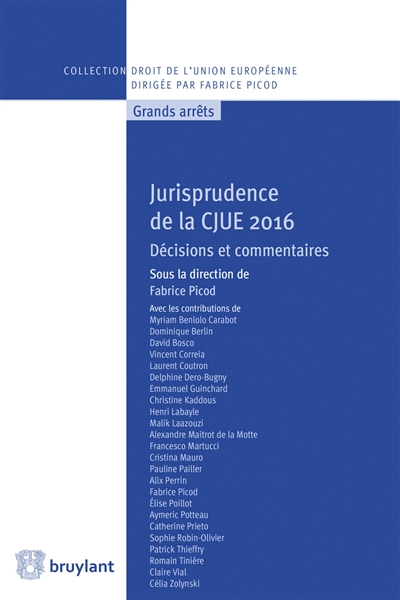 Jurisprudence de la CJUE...