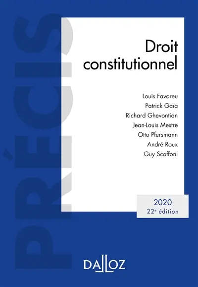 Droit constitutionnel : 2020 Droit constitutionnel : 2020