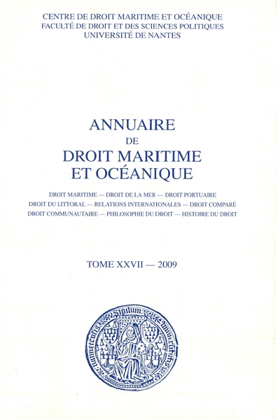Annuaire de droit maritime...