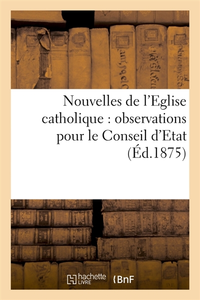 Nouvelles de l'Eglise...