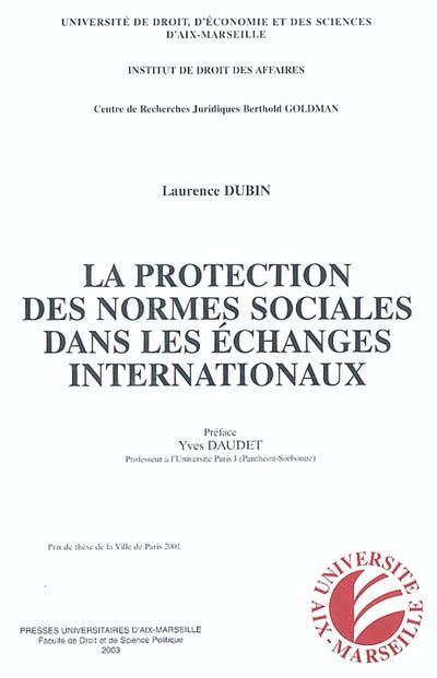 La protection des normes sociales dans les échanges internationaux