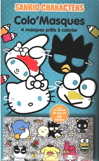 Sanrio characters : colo'masques : 4 masques prêts à colorier