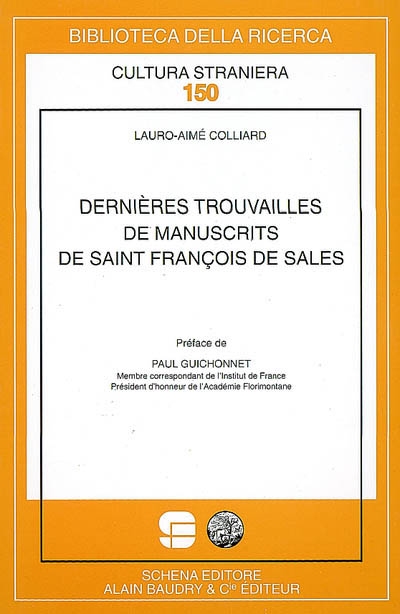 Dernières trouvailles de manuscrits de saint François de Sales