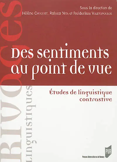 Des sentiments au point de vue : études de linguistique contrastive