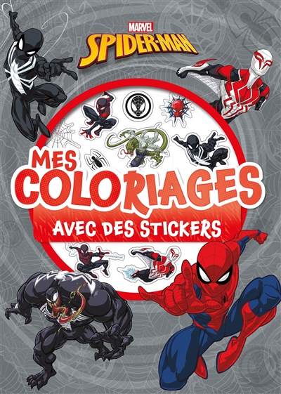 Spider-Man : mes coloriages avec des stickers