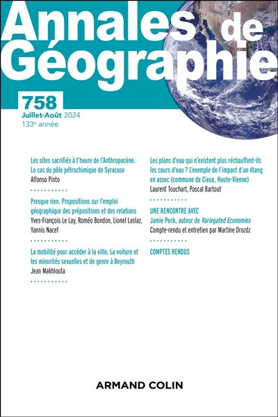 Annales de géographie, n° 758