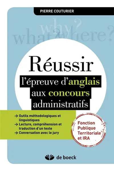 Réussir les épreuves d'anglais des concours de la fonction publique