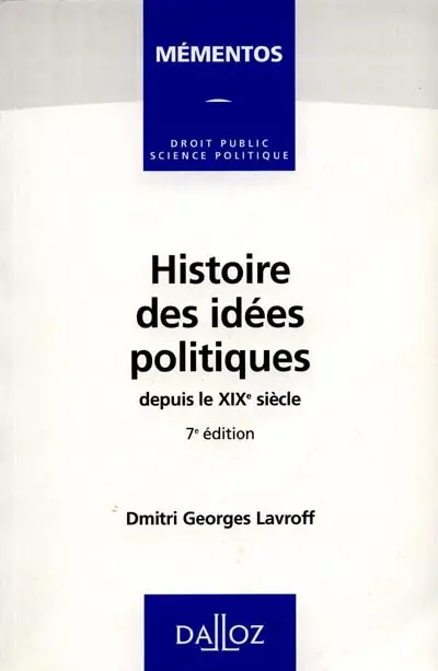 Histoire des idées politiques depuis le XIXe siècle