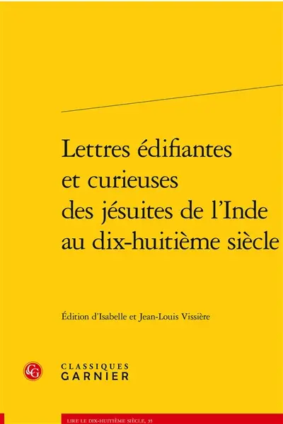 Lettres édifiantes et curieuses des jésuites de l'Inde au dix-huitième siècle