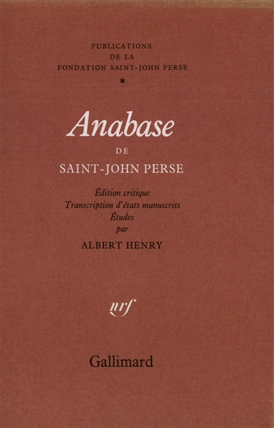 Anabase, de Saint-John Perse