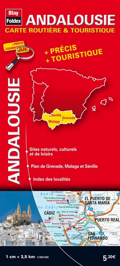 Andalousie : carte routière & touristique