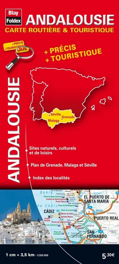 Andalousie : carte routière & touristique