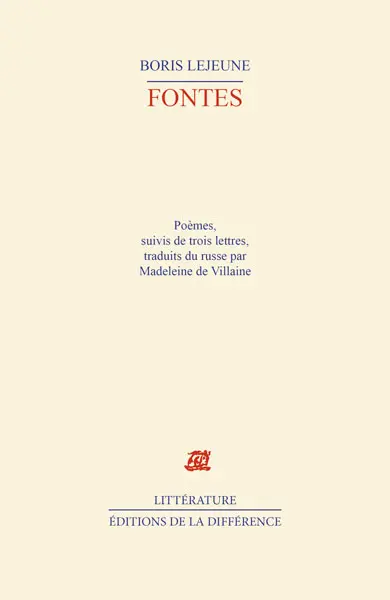 Fontes : poèmes