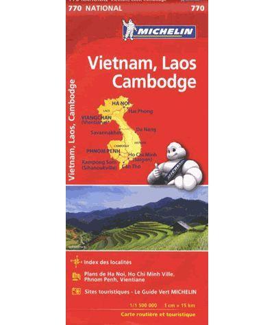 CARTE NATIONALE MONDE - CARTE NATIONALE VIETNAM LAOS CAMBODGE / VIETNAM LAOS CAMBODIA