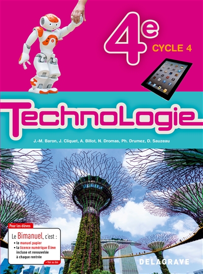 Technologie 4e, cycle 4 : bimanuel élève