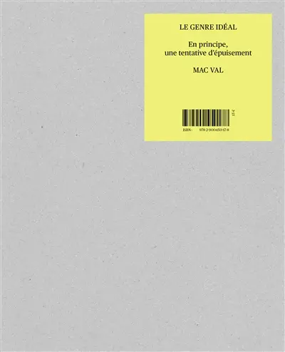 Le genre idéal : en principe, une tentative d'épuisement