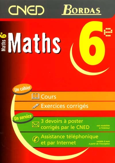 Maths 6e : un cahier, un service