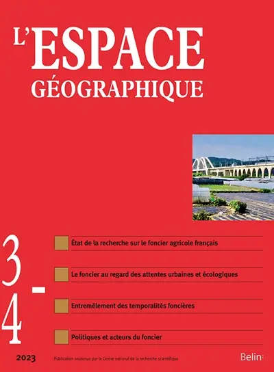 Espace géographique, n° 3-4 (2023) Espace géographique, n° 3-4 (2023)