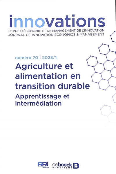 Innovations, n° 70. Agriculture et alimentation en transition durable : apprentissage et intermédiation