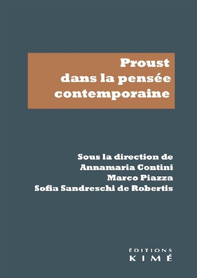 Proust dans la pensée contemporaine