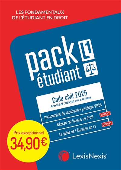 les fondamentaux de l'étudiant en droit : pack étudiant l1 : code civil 2025