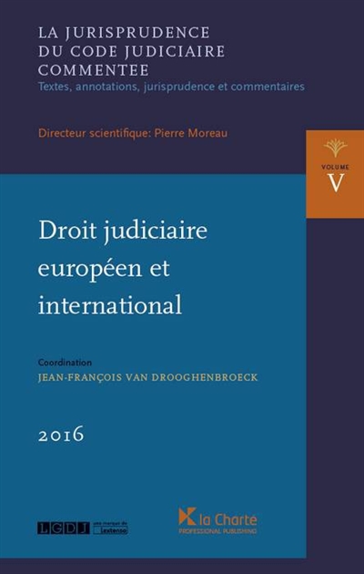 Droit judiciaire européen et international : 2016