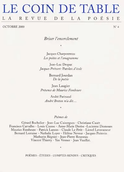 Coin de table (Le), n° 4 (2000)