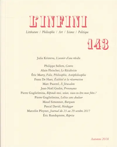 Infini (L'), n° 143