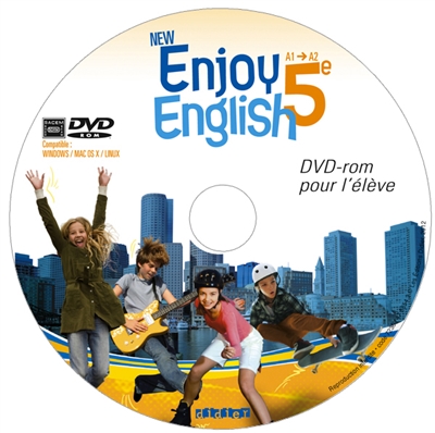 New Enjoy English 5e, A1-A2 : DVD-ROM de remplacement : pour l'élève