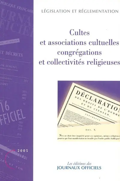 Cultes et associations cultuelles, congrégations et collectivités religieuses