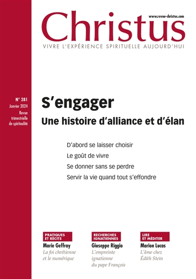 christus, n° 281. s'engager : une histoire d'alliance et d'élan