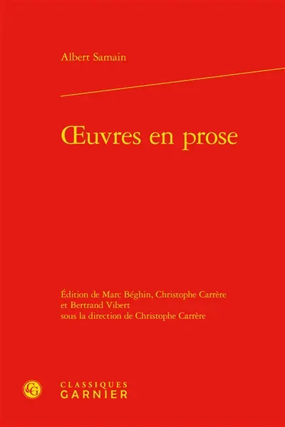 Oeuvres en prose