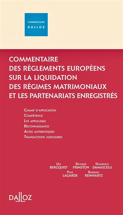 Commentaire des règlements...