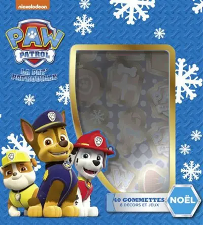 Paw Patrol, la Pat' Patrouille : Noël : 40 gommettes, 8 décors et jeux
