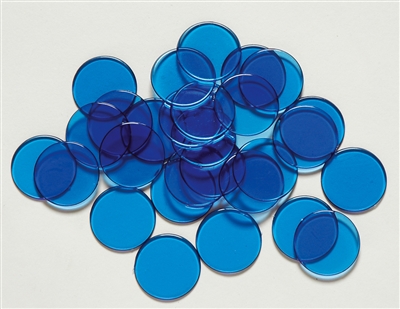 Maxi-jetons en plastique bleus
