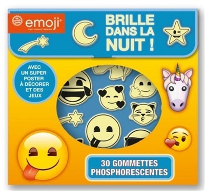 Emoji, brille dans la nuit ! : 30 gommettes phosphorescentes